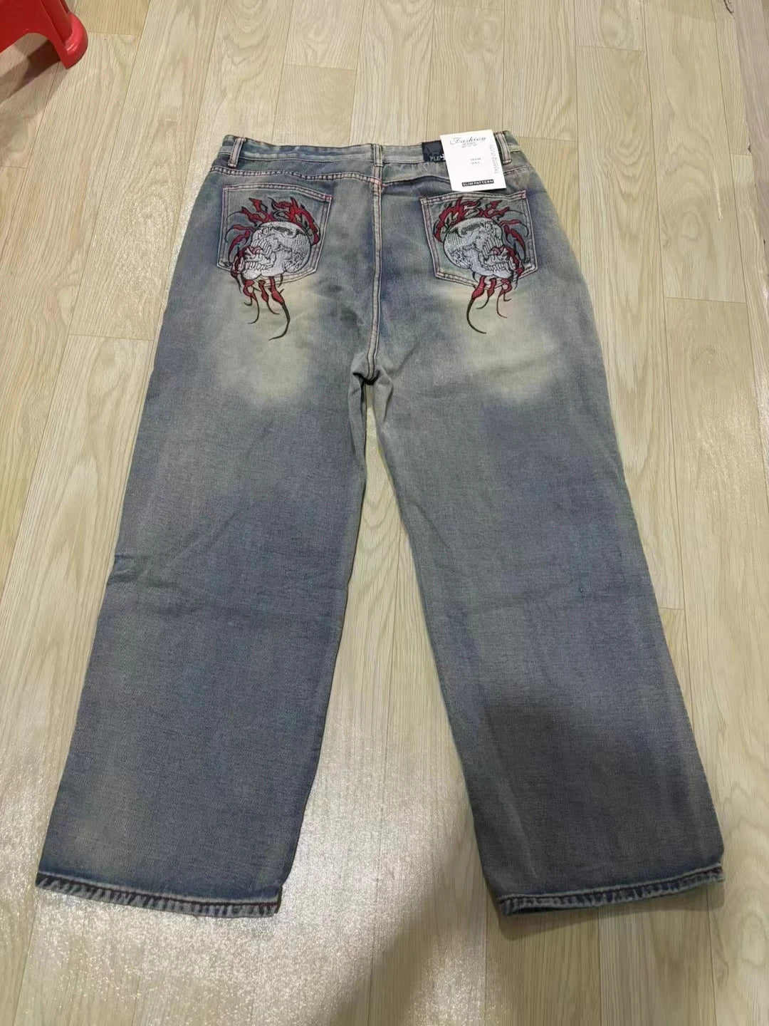 2024 Rare Vintage Y2K ECKO Plex DJ gigantic pocket wide leg baggy jeans street casual high quality pants for men and women