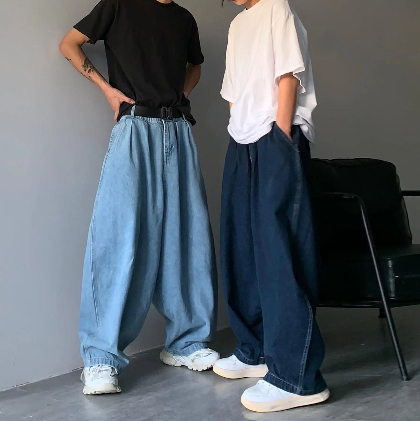 5XL Wide Leg Cargo Pants 2023 Streetwear Baggy Jeans New Spring Summer Men Trousers Korean Fashion Loose Straight Brand Clothing